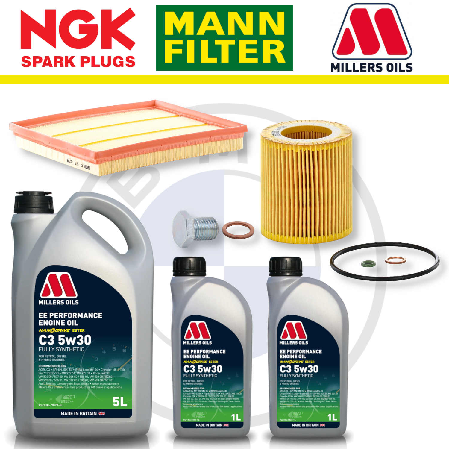 BMW 335i 435i N55 F30 F32 Home Service Pack - Millers Oil Premium