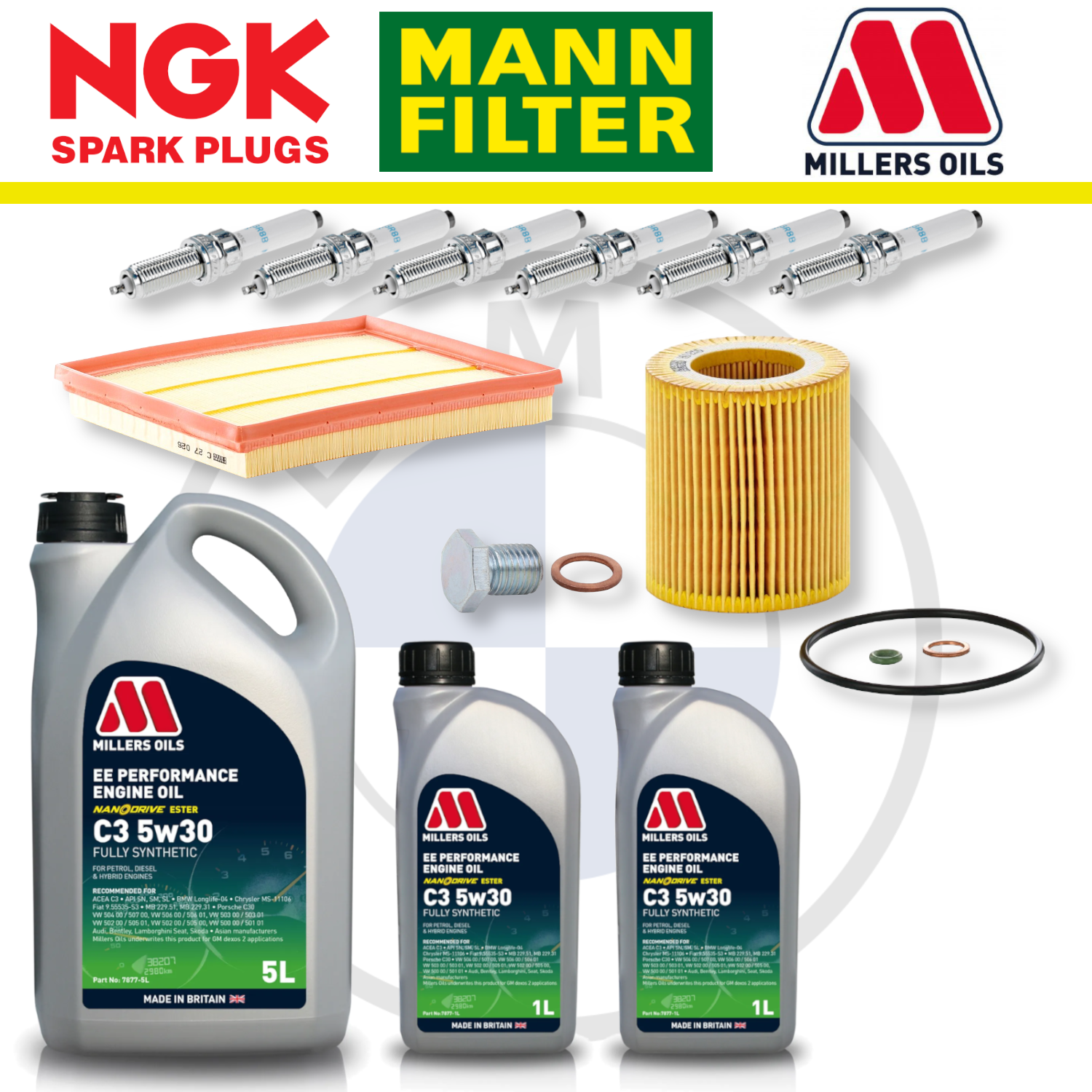 BMW 335i 435i N55 F30 F32 Home Service Pack - Millers Oil Premium