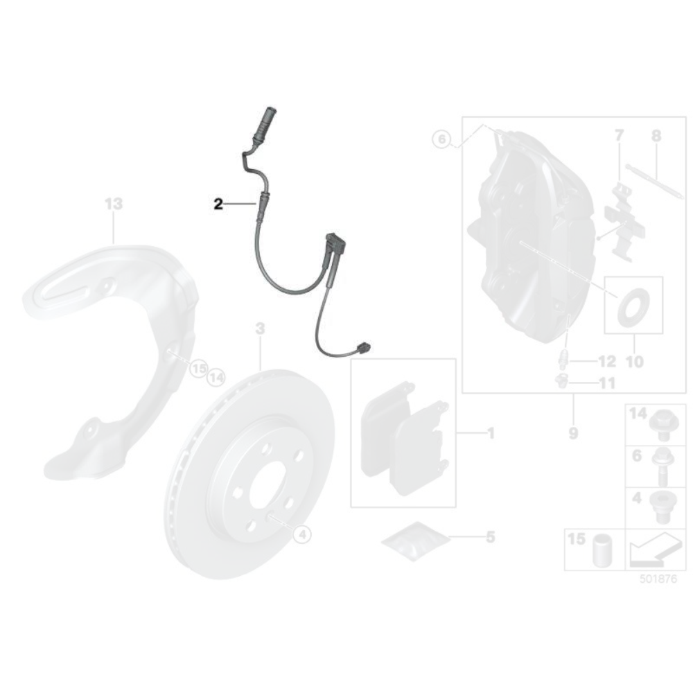 Genuine MINI Front Brake Pad Wear Sensor - MINI Cooper S F56