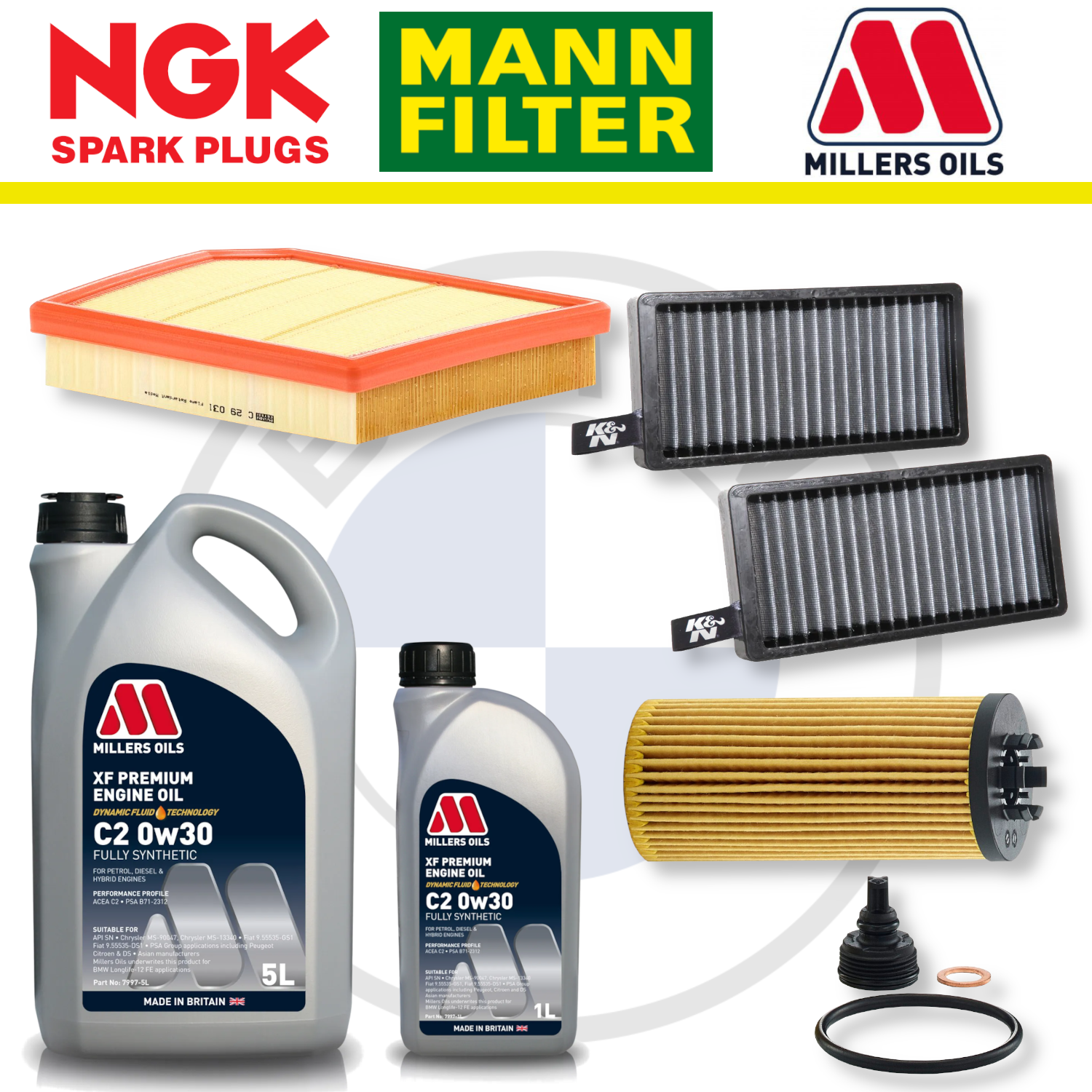 BMW 128ti M135i M235i B48 F40 F44 Home Service Pack - Millers Oil Premium