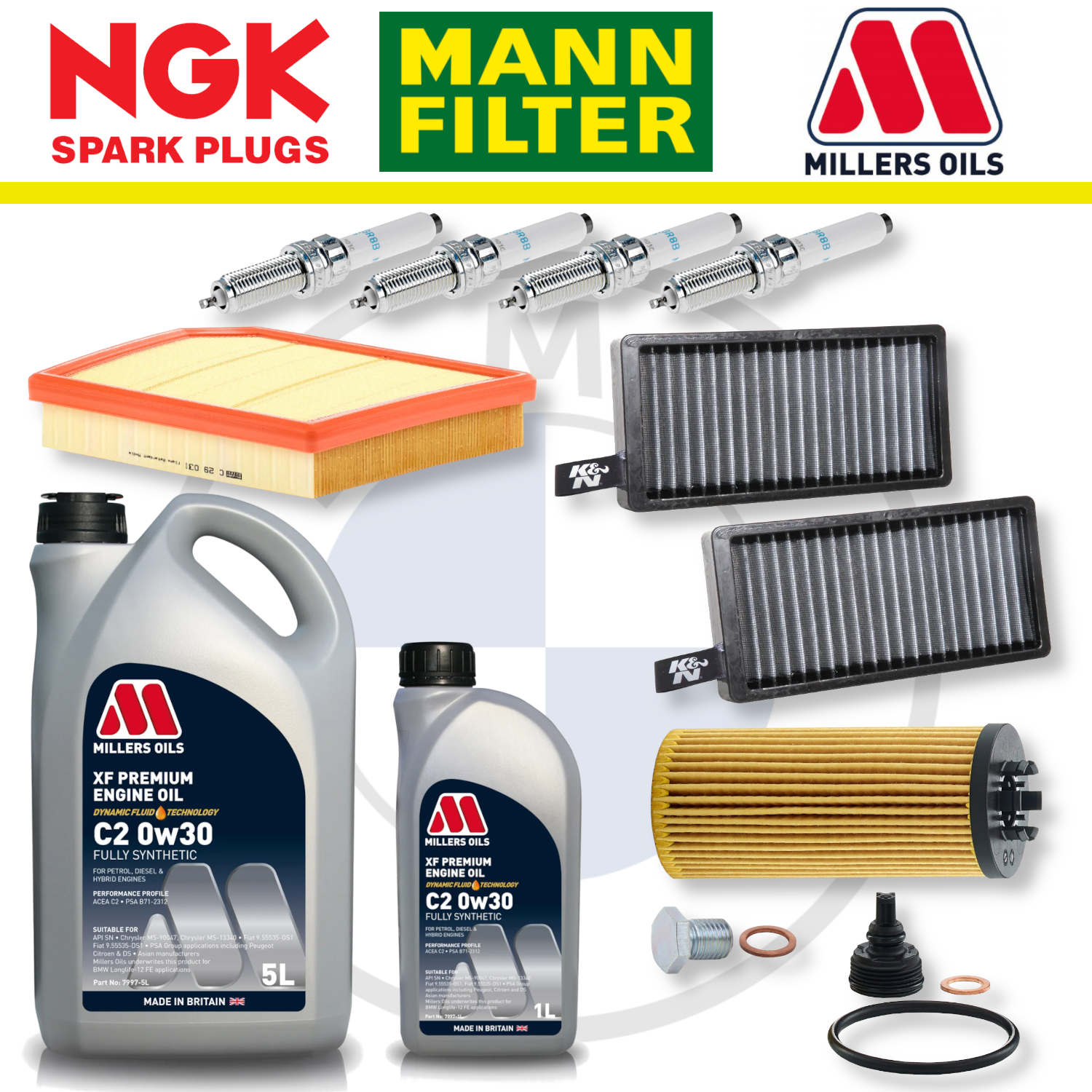 BMW 128ti M135i M235i B48 F40 F44 Home Service Pack - Millers Oil Premium