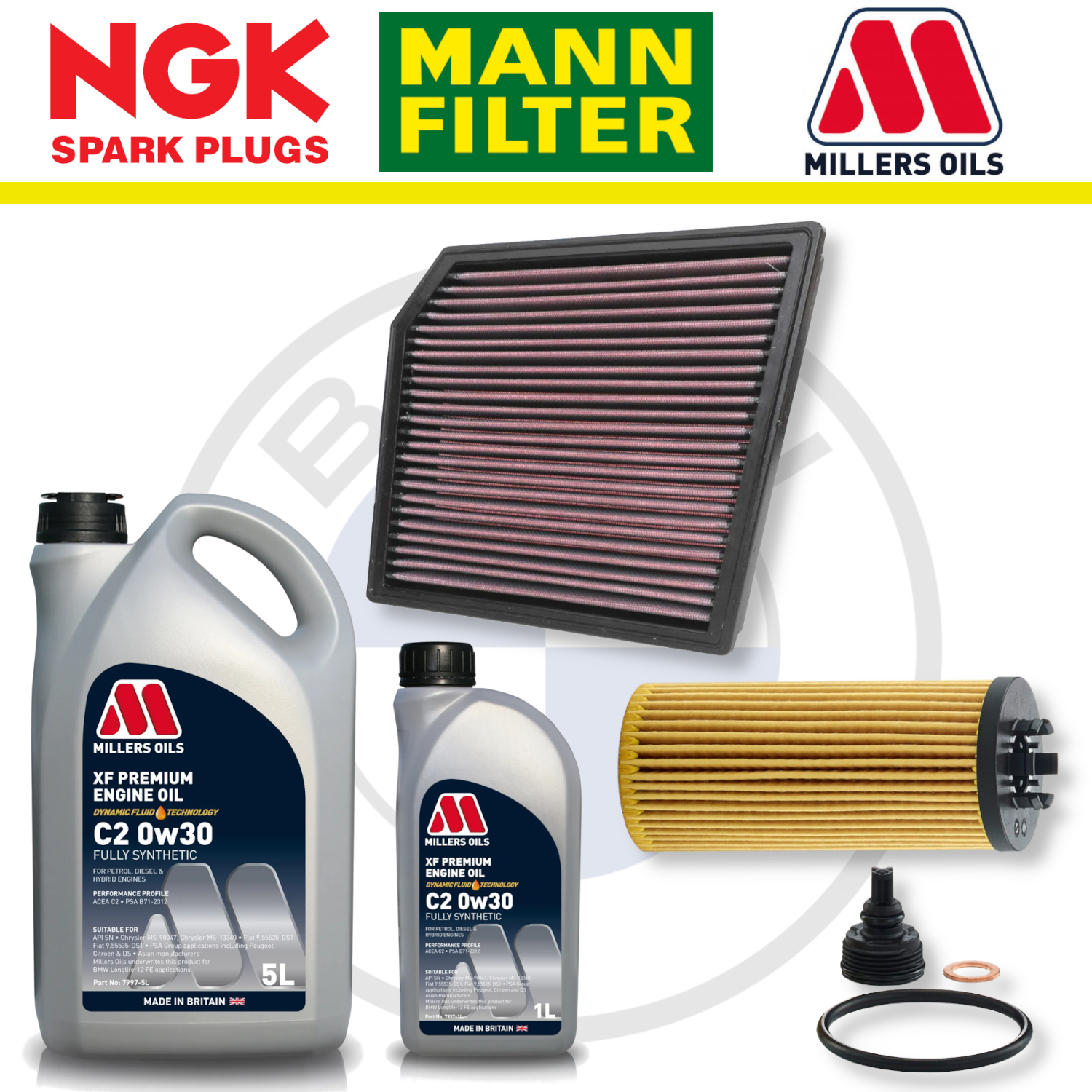 BMW 128ti M135i M235i B48 F40 F44 Home Service Pack - Millers Oil Premium