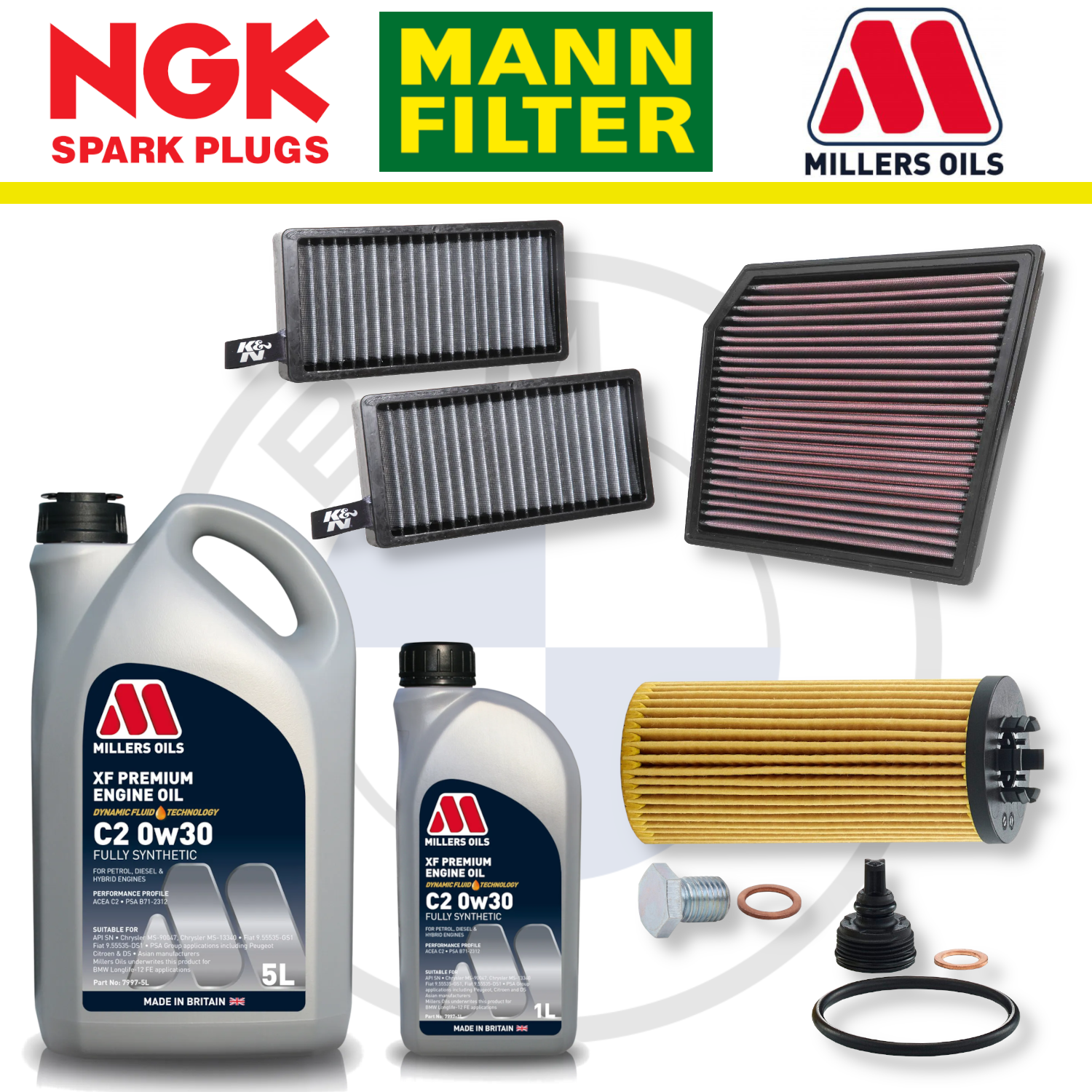 BMW 128ti M135i M235i B48 F40 F44 Home Service Pack - Millers Oil Premium
