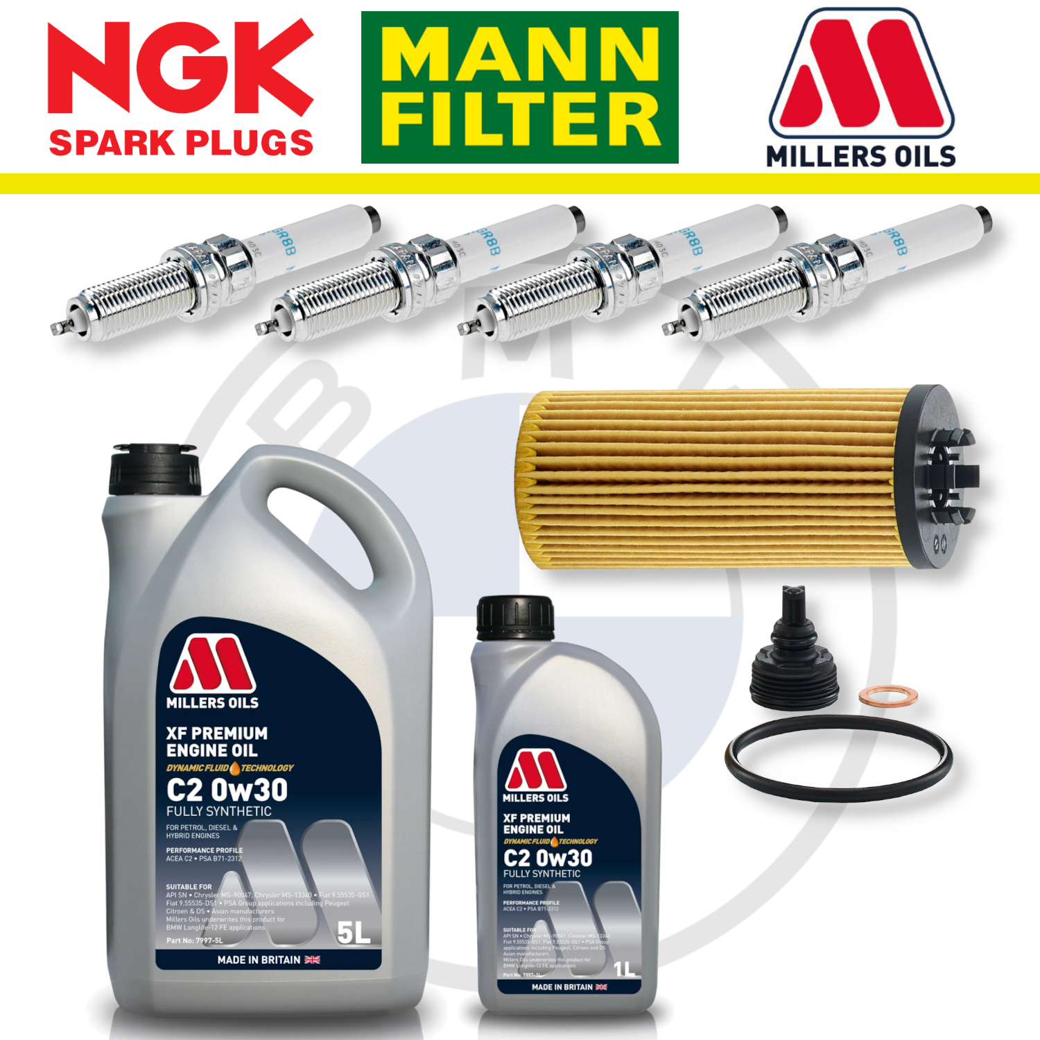 BMW 128ti M135i M235i B48 F40 F44 Home Service Pack - Millers Oil Premium