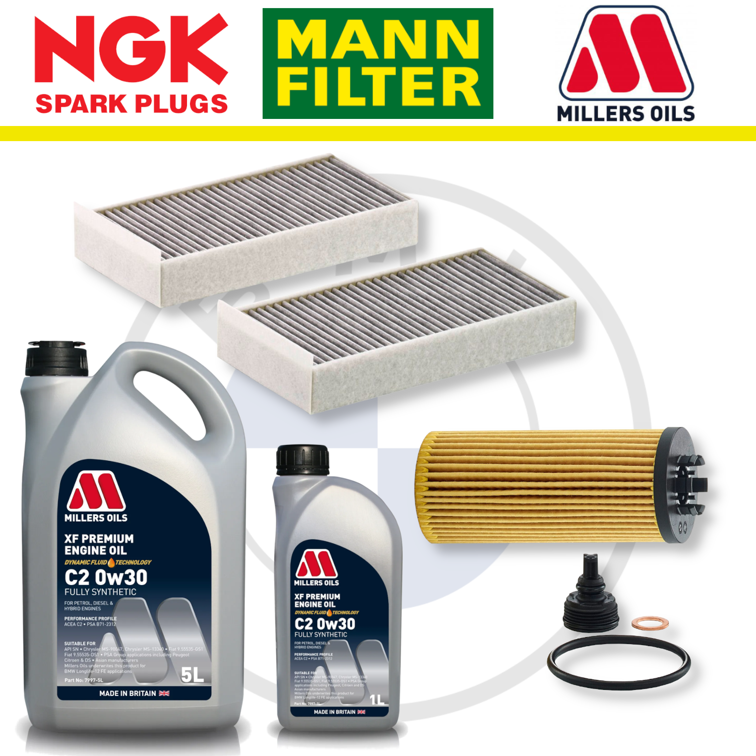 BMW 128ti M135i M235i B48 F40 F44 Home Service Pack - Millers Oil Premium
