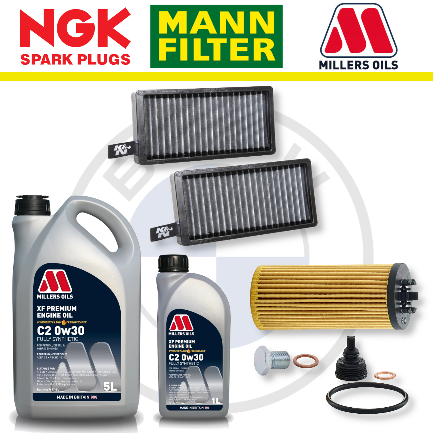 BMW 128ti M135i M235i B48 F40 F44 Home Service Pack - Millers Oil Premium