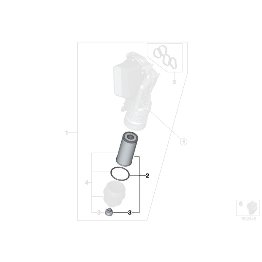 Genuine BMW Oil Filter - BMW B48 128ti M135i F40 M235i F44