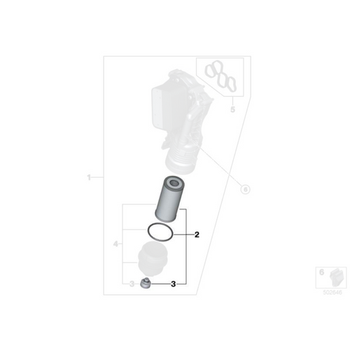 Filtre à huile BMW d'origine - BMW B48 128ti M135i F40 M235i F44