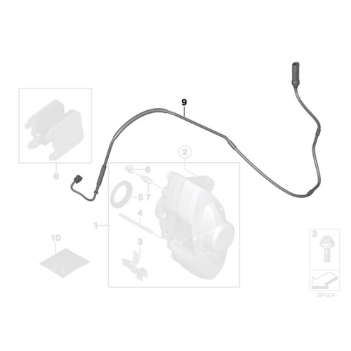 Capteur d'usure des plaquettes de frein arrière d'origine BMW – BMW M140i F20/F21 M240i F22/F23