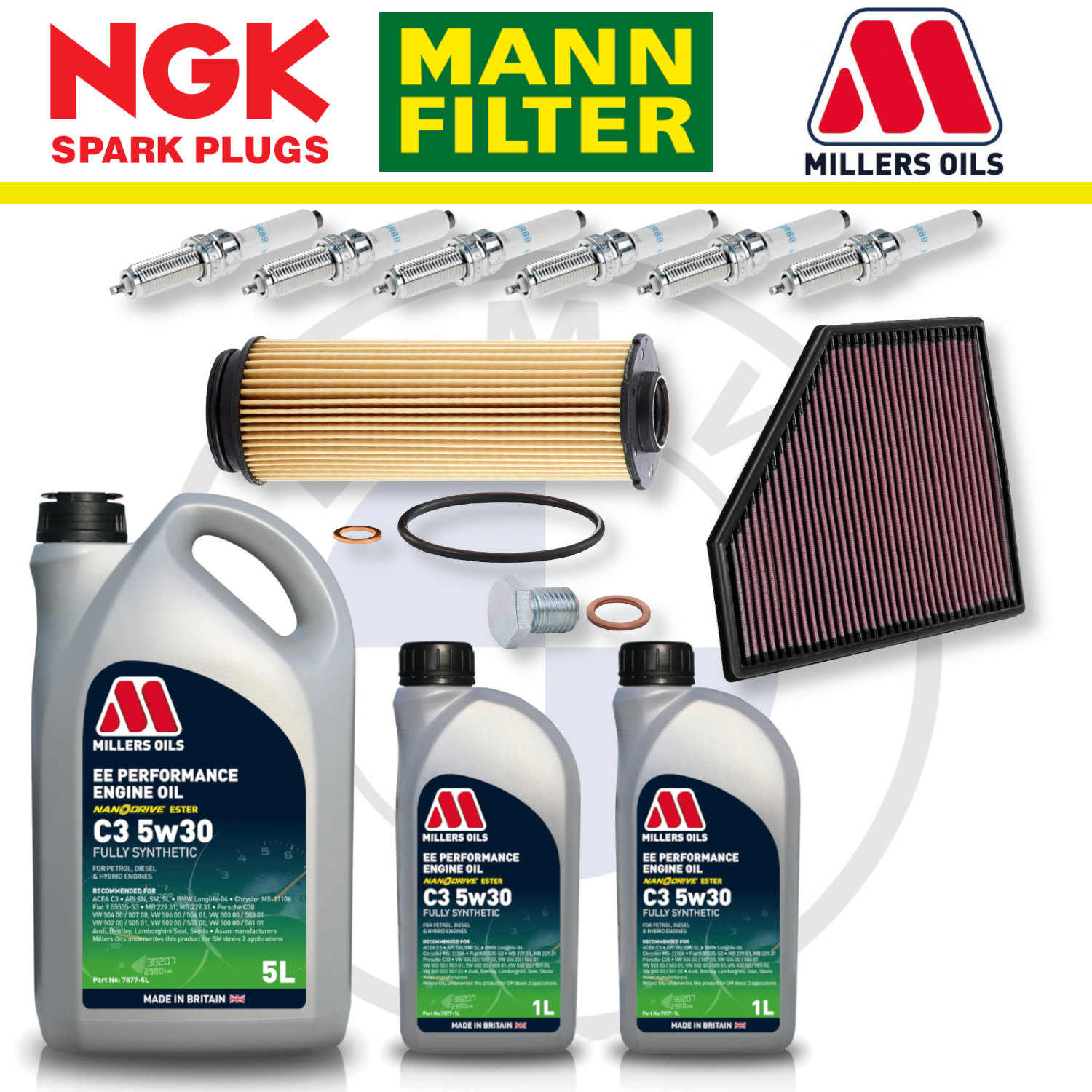 Paquete de servicio a domicilio para BMW M140i, M240i, B58, F20 y F22 - Millers Oil Premium