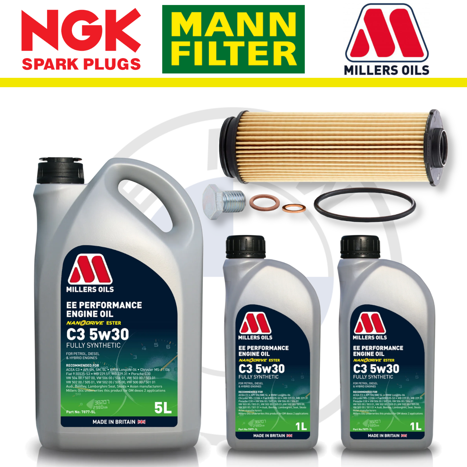 Paquete de servicio a domicilio para BMW M140i, M240i, B58, F20 y F22 - Millers Oil Premium