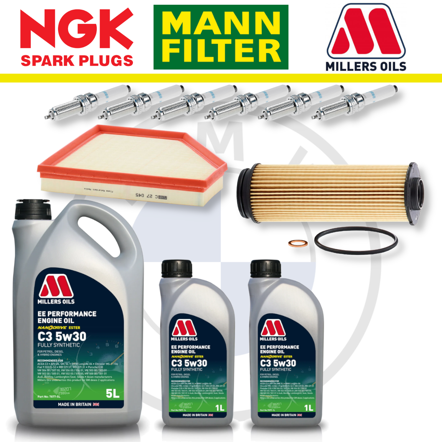 BMW M140i M240i B58 F20 F22 Home Service Pack - Millers Oil Premium