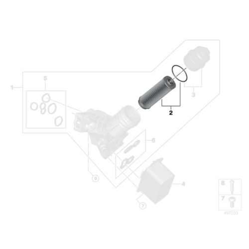 Filtro de aceite original de BMW - BMW B58 M240i G42 M340i G20/G21 M440i G22/G23