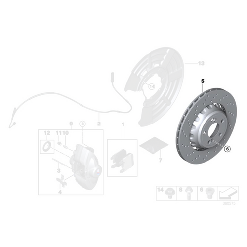 Disques de frein arrière d'origine BMW (2 pièces) - BMW M3 F80 M4 F82/F83