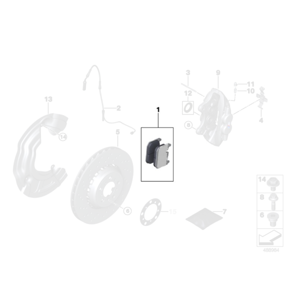 Pastillas de freno delanteras originales BMW - BMW M3 F80 M4 F82/F83