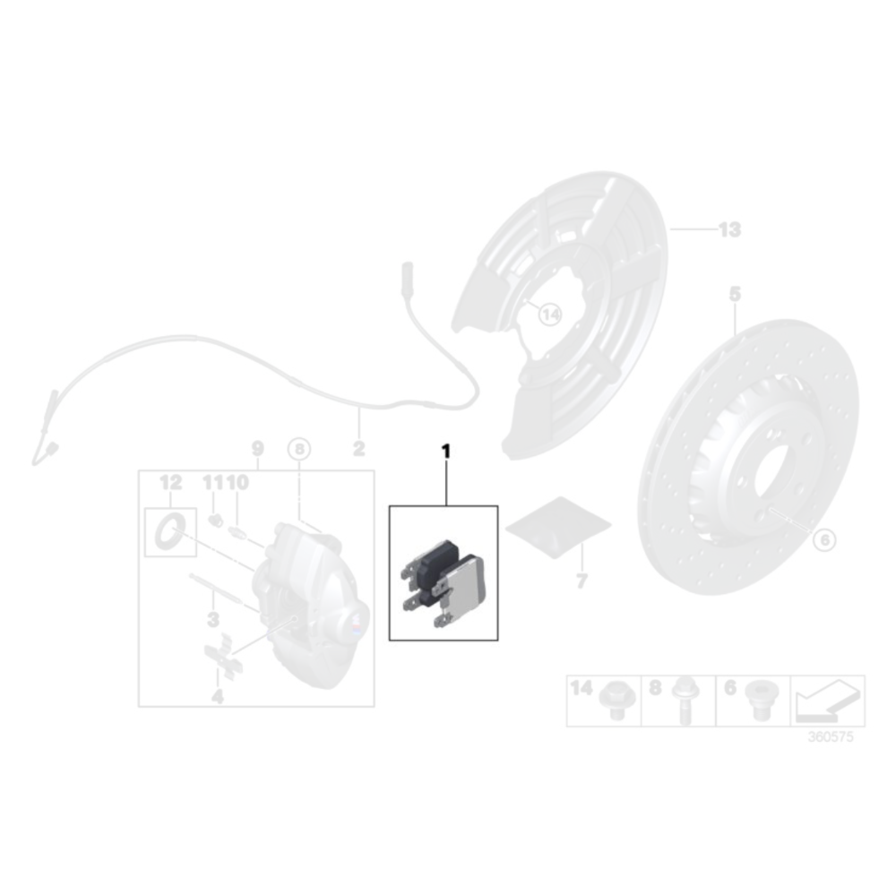 Genuine BMW Rear Brake Pads - BMW M2 Inc. Competition F87