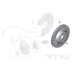 Genuine BMW M Performance 380mm Rear 2-Piece Brake Discs - BMW M2 Inc. Competition F87