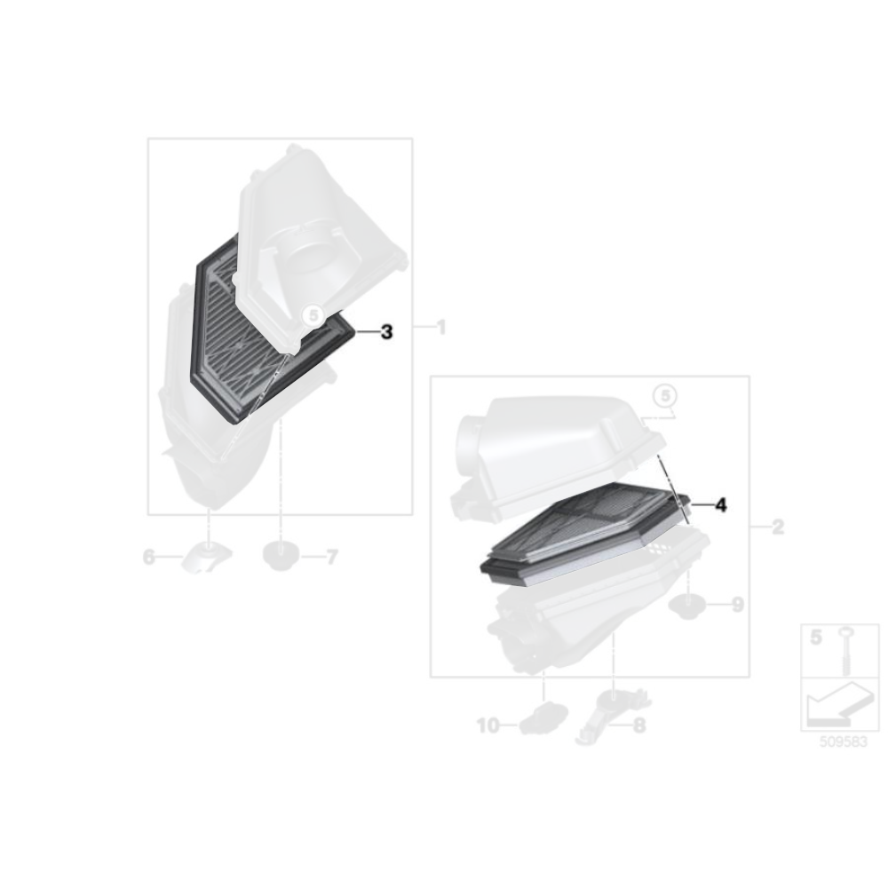 Filtre à air BMW d'origine - BMW S58 M2 G87 M3 G80/G81 M4 G82/G83