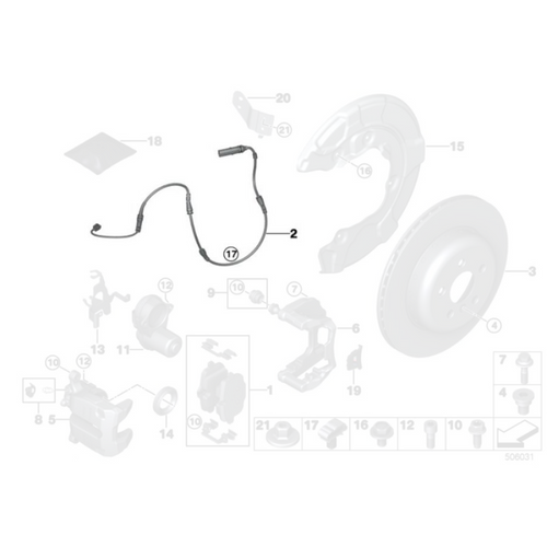 Genuine BMW Rear Brake Pad Wear Sensor - BMW M2 G87 M3 G80/G81 M4 G82/G83