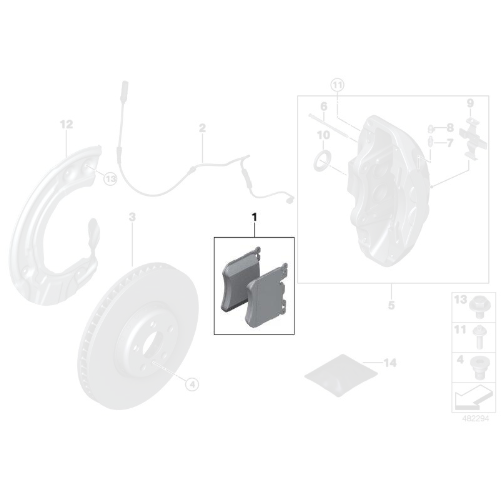 Genuine BMW Front Brake Pads - BMW Z4 M40i G29