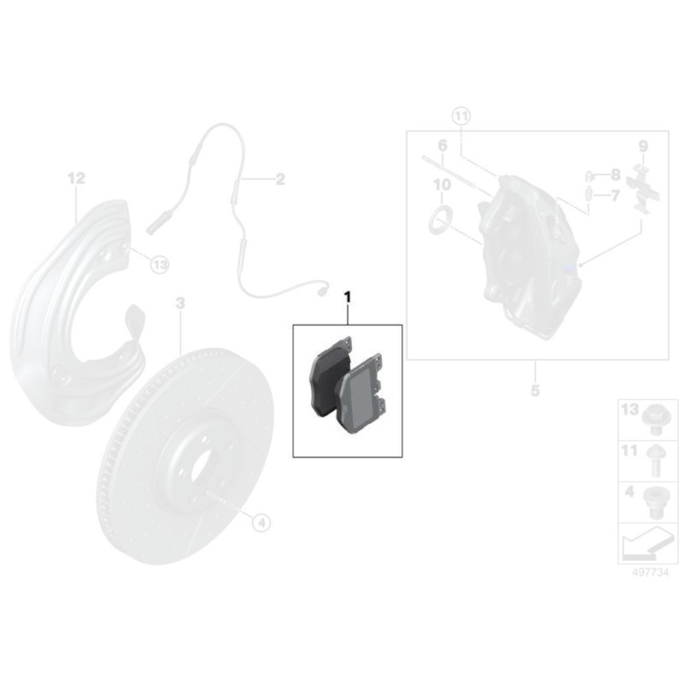 Genuine BMW M Performance Front Brake Pads - BMW M240i G42 M340i G20/G21 M440i G22/G23