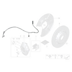 Sensor de desgaste de pastillas de freno traseras original de BMW - BMW 335i, 340i F30/F31, 435i, 440i F32/F33