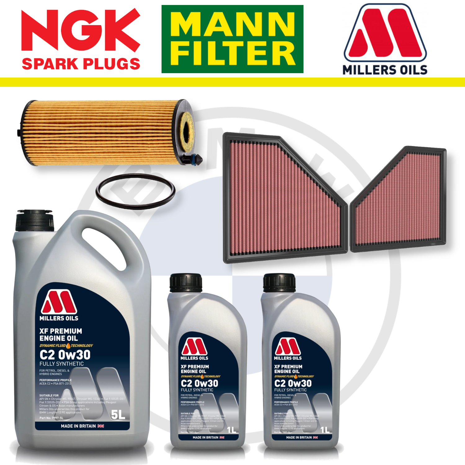 BMW M2 M3 M4 S58 G87 G80 G82 Home Service Pack - Millers Oil Premium