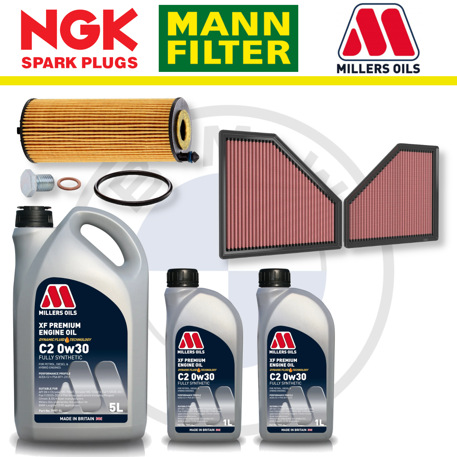 BMW M2 M3 M4 S58 G87 G80 G82 Home Service Pack - Millers Oil Premium