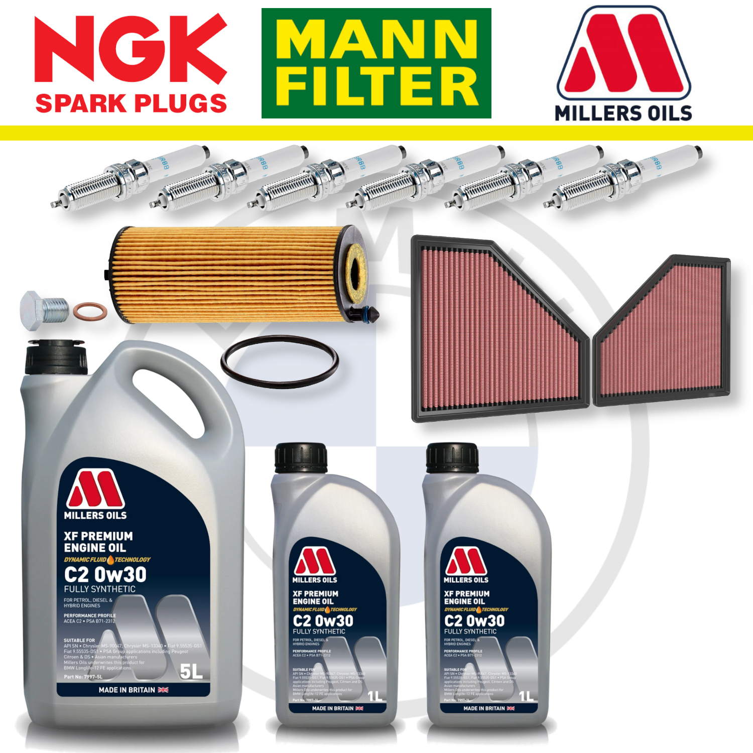 BMW M2 M3 M4 S58 G87 G80 G82 Home Service Pack - Millers Oil Premium