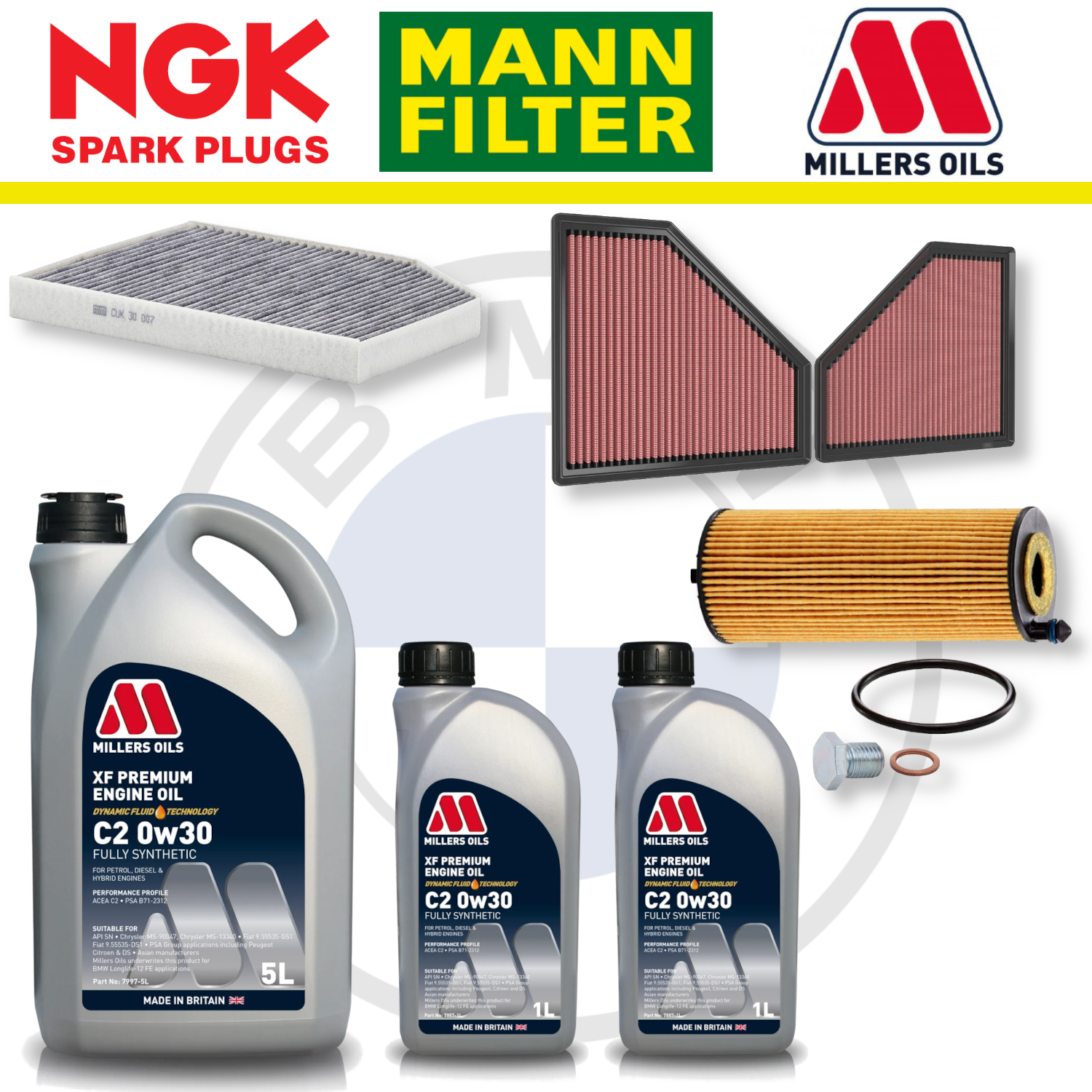 BMW M2 M3 M4 S58 G87 G80 G82 Home Service Pack - Millers Oil Premium