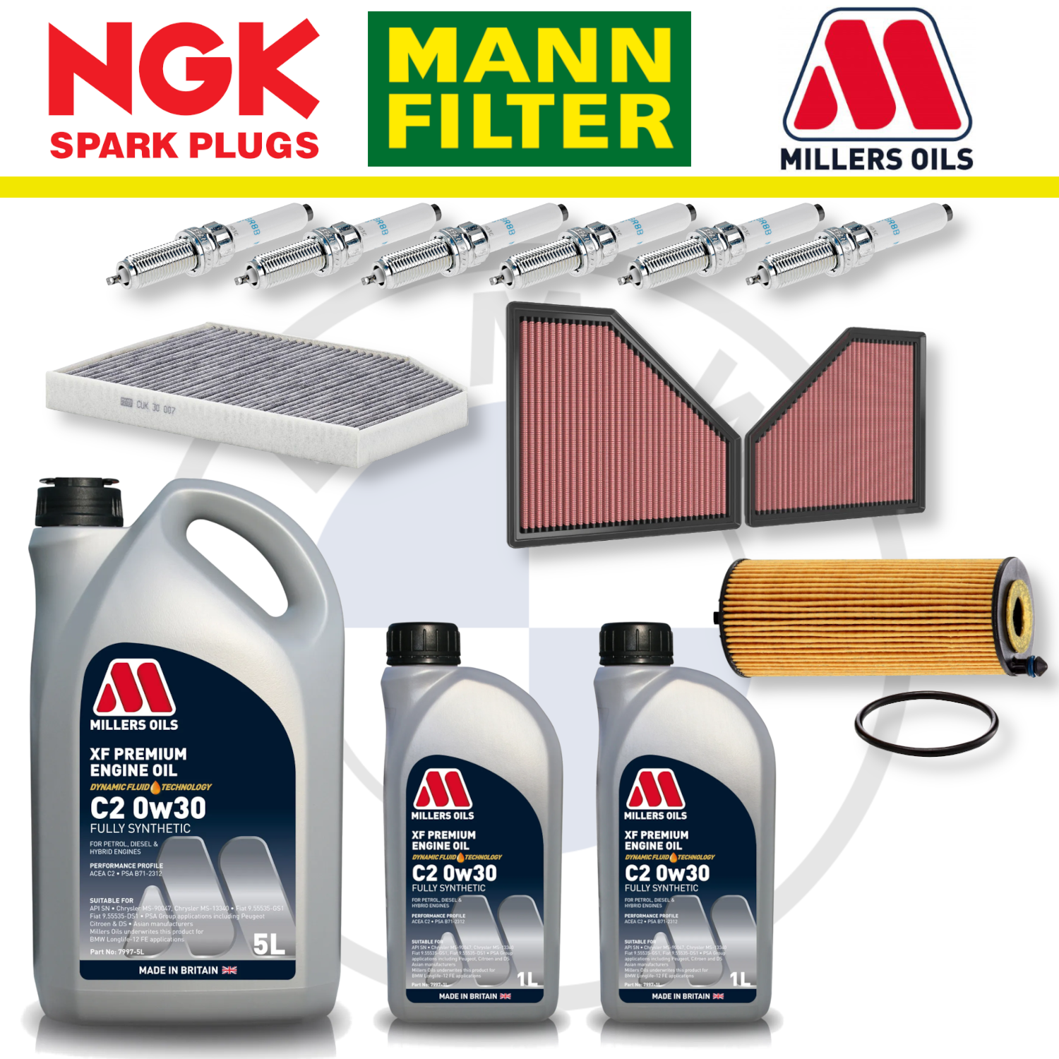 BMW M2 M3 M4 S58 G87 G80 G82 Home Service Pack - Millers Oil Premium