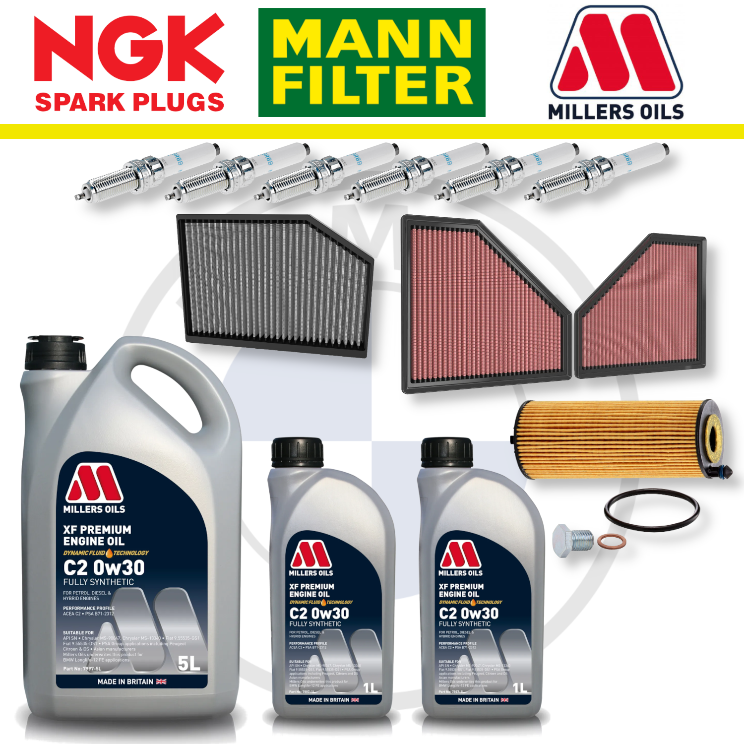 BMW M2 M3 M4 S58 G87 G80 G82 Home Service Pack - Millers Oil Premium