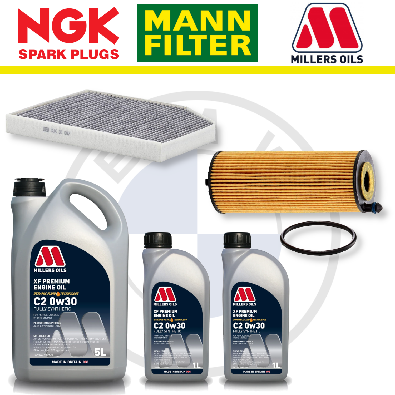 BMW M2 M3 M4 S58 G87 G80 G82 Home Service Pack - Millers Oil Premium