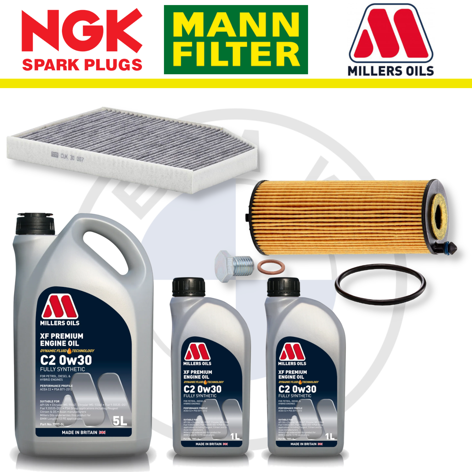 BMW M2 M3 M4 S58 G87 G80 G82 Home Service Pack - Millers Oil Premium