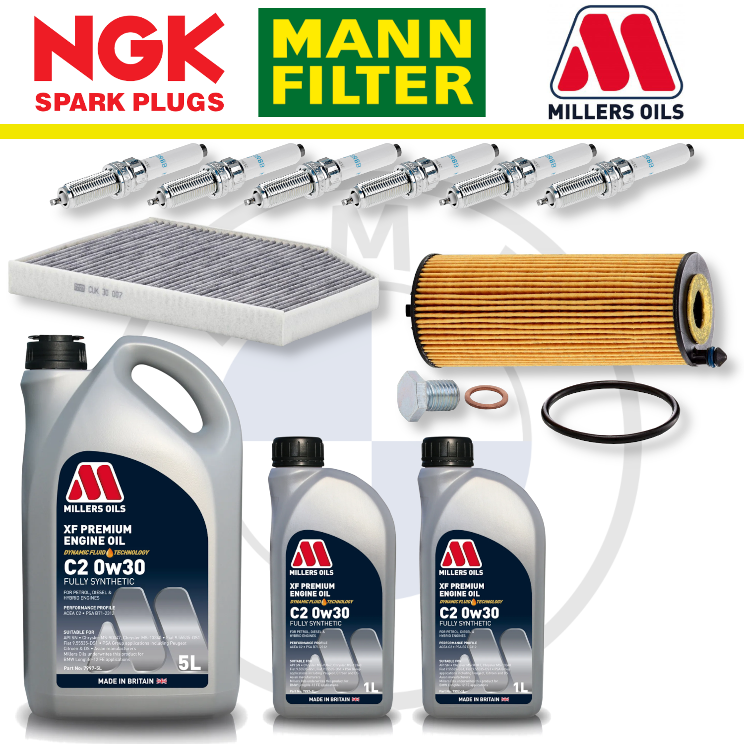 BMW M2 M3 M4 S58 G87 G80 G82 Home Service Pack - Millers Oil Premium