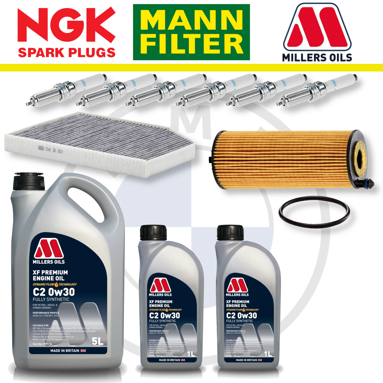 BMW M2 M3 M4 S58 G87 G80 G82 Home Service Pack - Millers Oil Premium