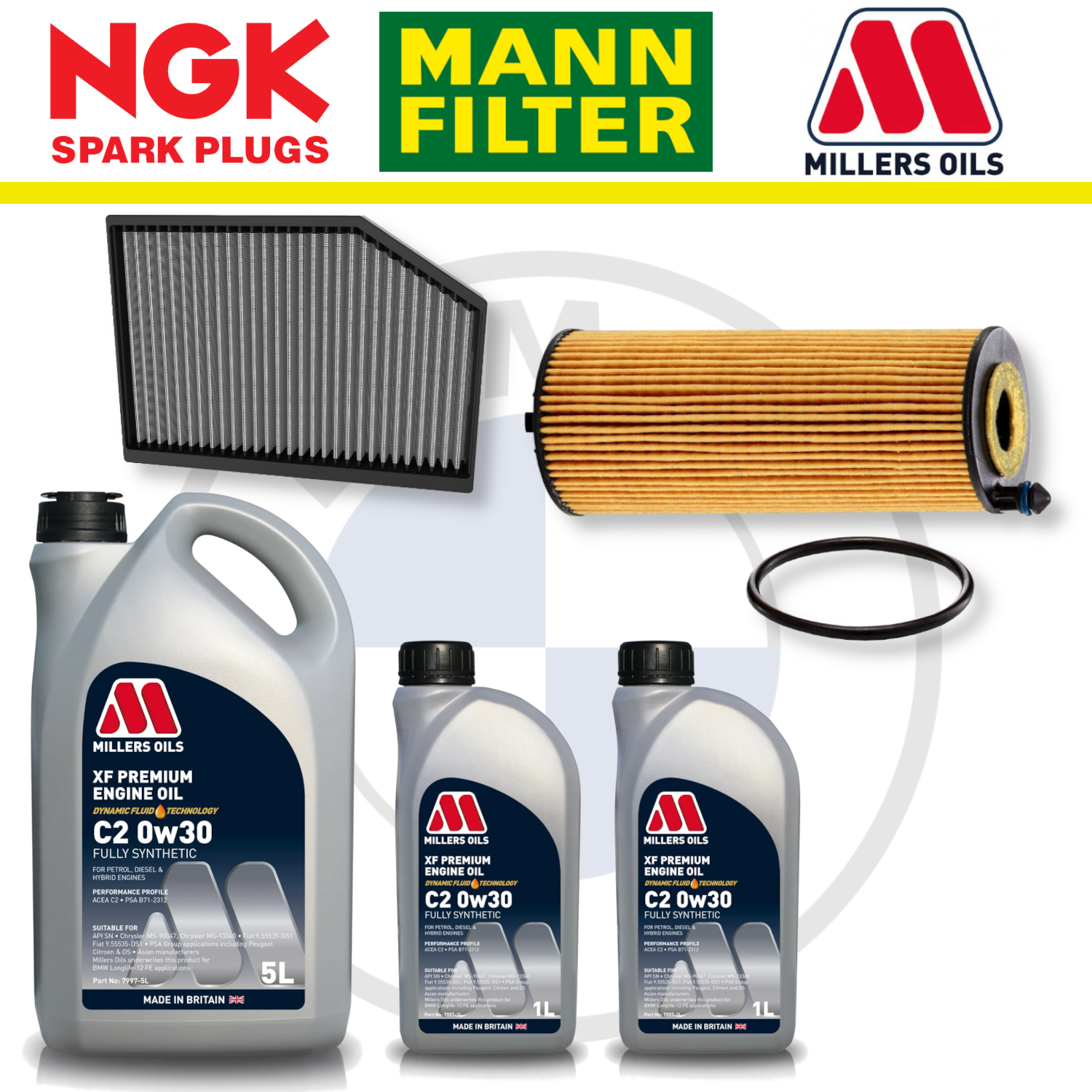 BMW M2 M3 M4 S58 G87 G80 G82 Home Service Pack - Millers Oil Premium