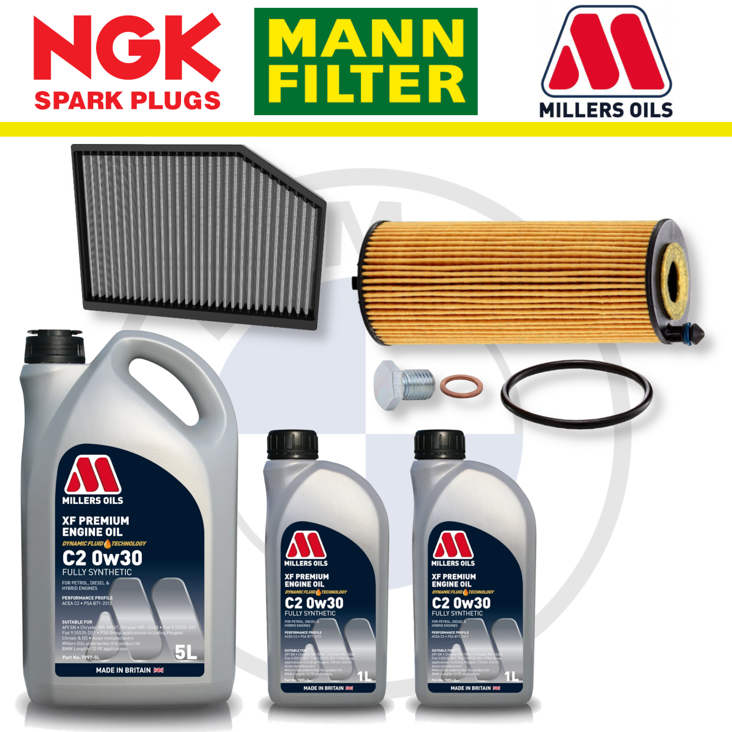 BMW M2 M3 M4 S58 G87 G80 G82 Home Service Pack - Millers Oil Premium