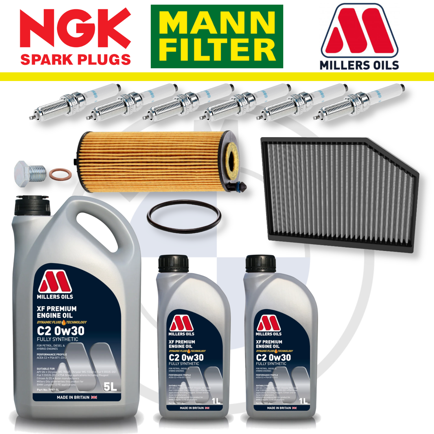 BMW M2 M3 M4 S58 G87 G80 G82 Home Service Pack - Millers Oil Premium