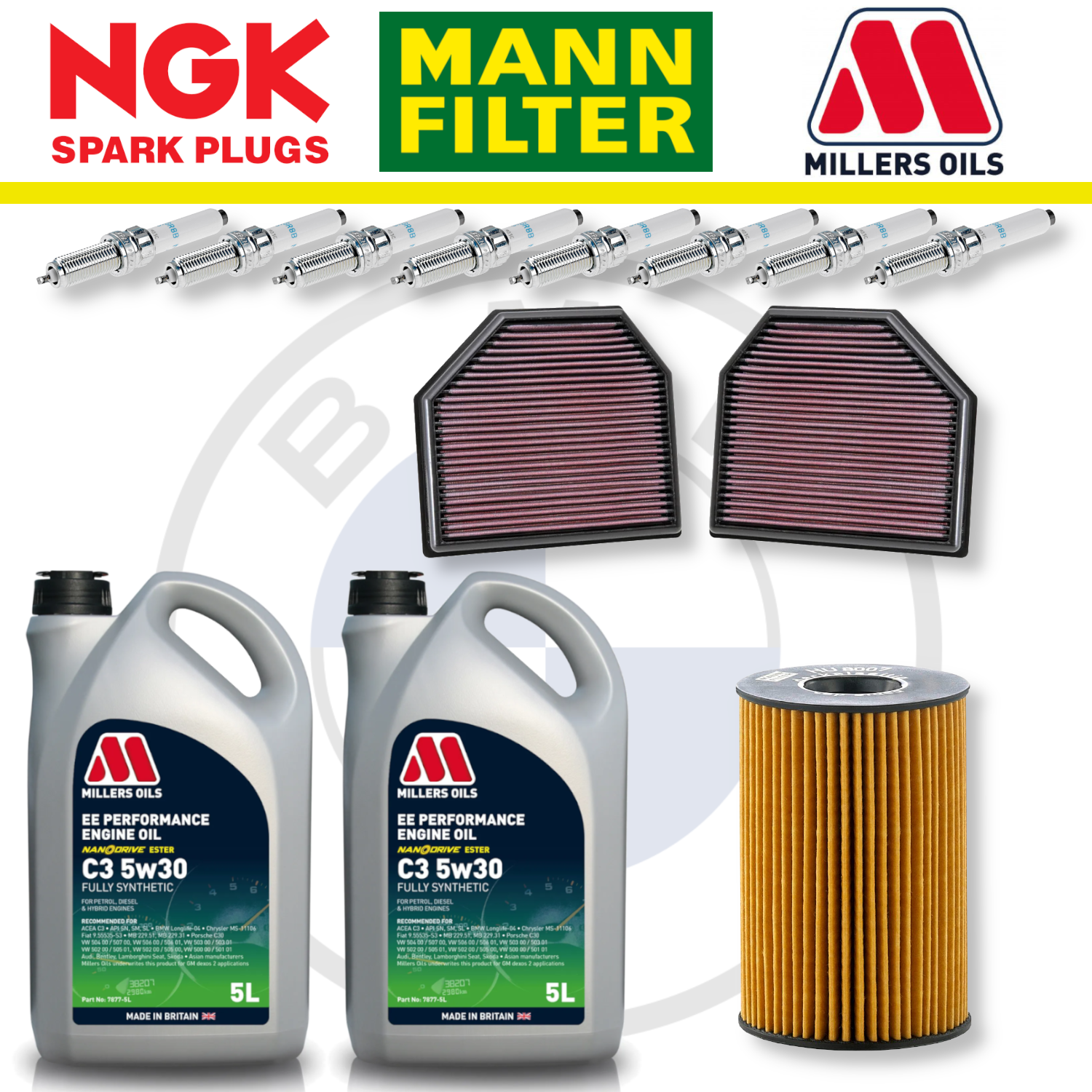 BMW M5 M6 S63 F10 F12 Home Service Pack - Millers Oil Premium