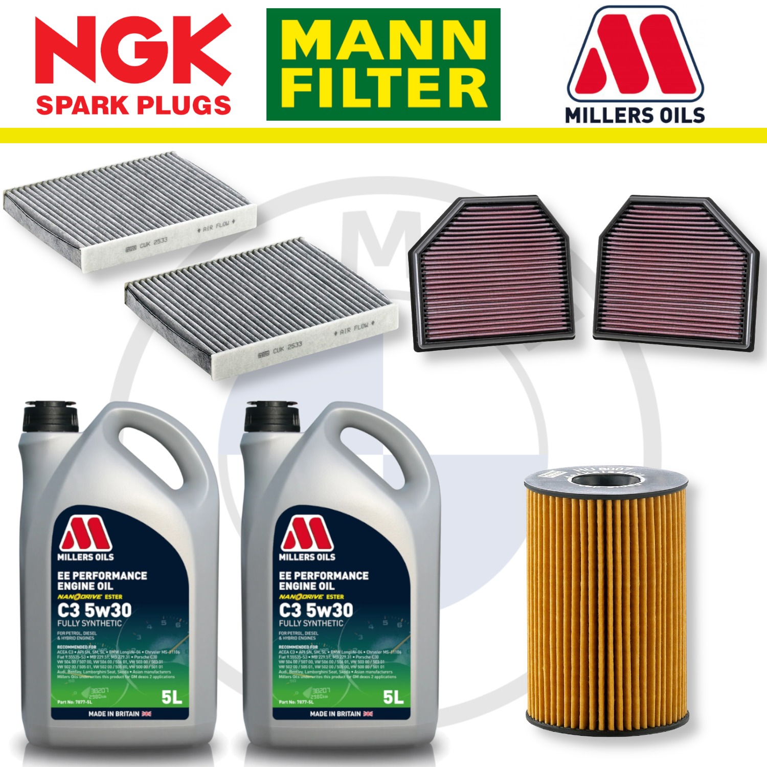 BMW M5 M6 S63 F10 F12 Home Service Pack - Millers Oil Premium