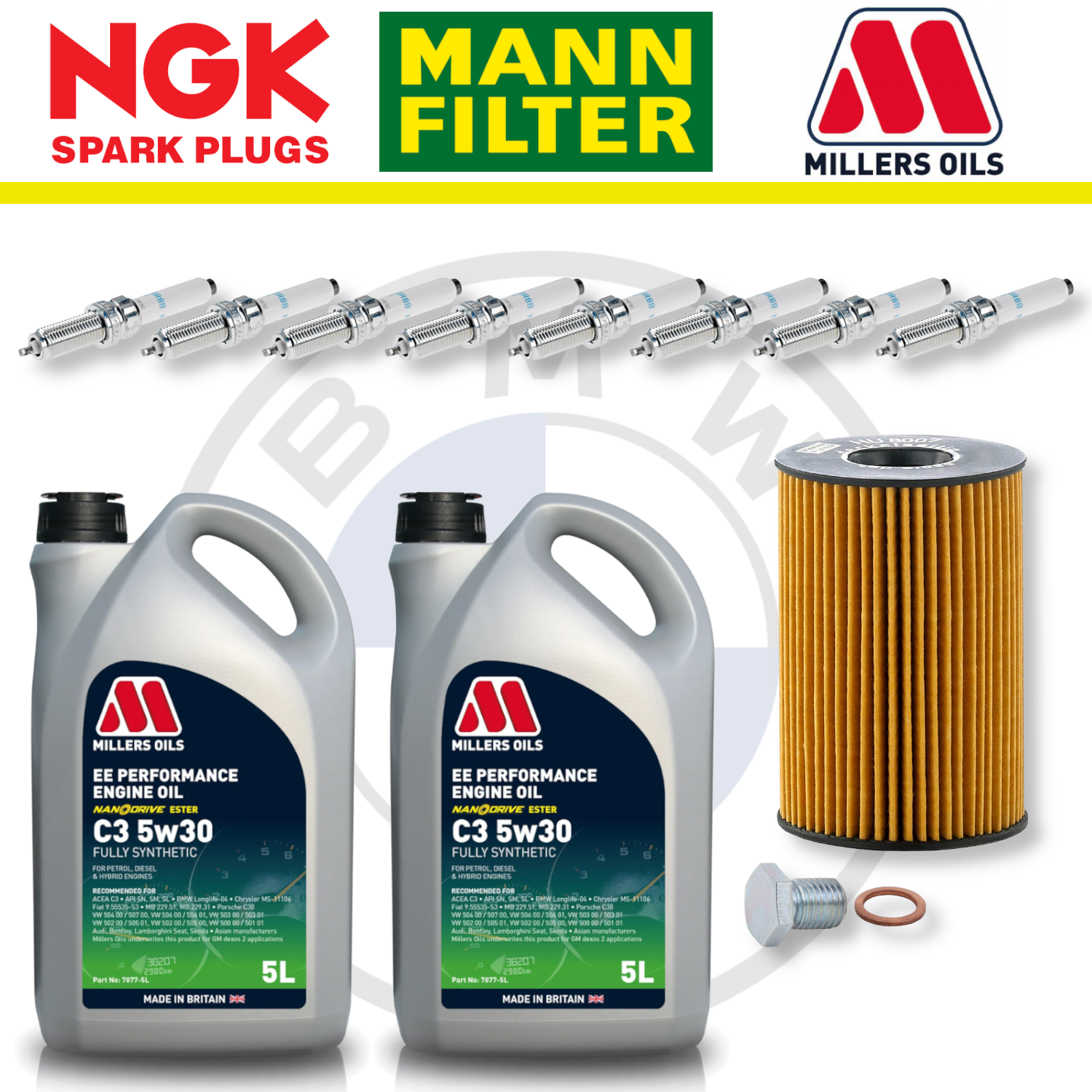 BMW M5 M6 S63 F10 F12 Home Service Pack - Millers Oil Premium