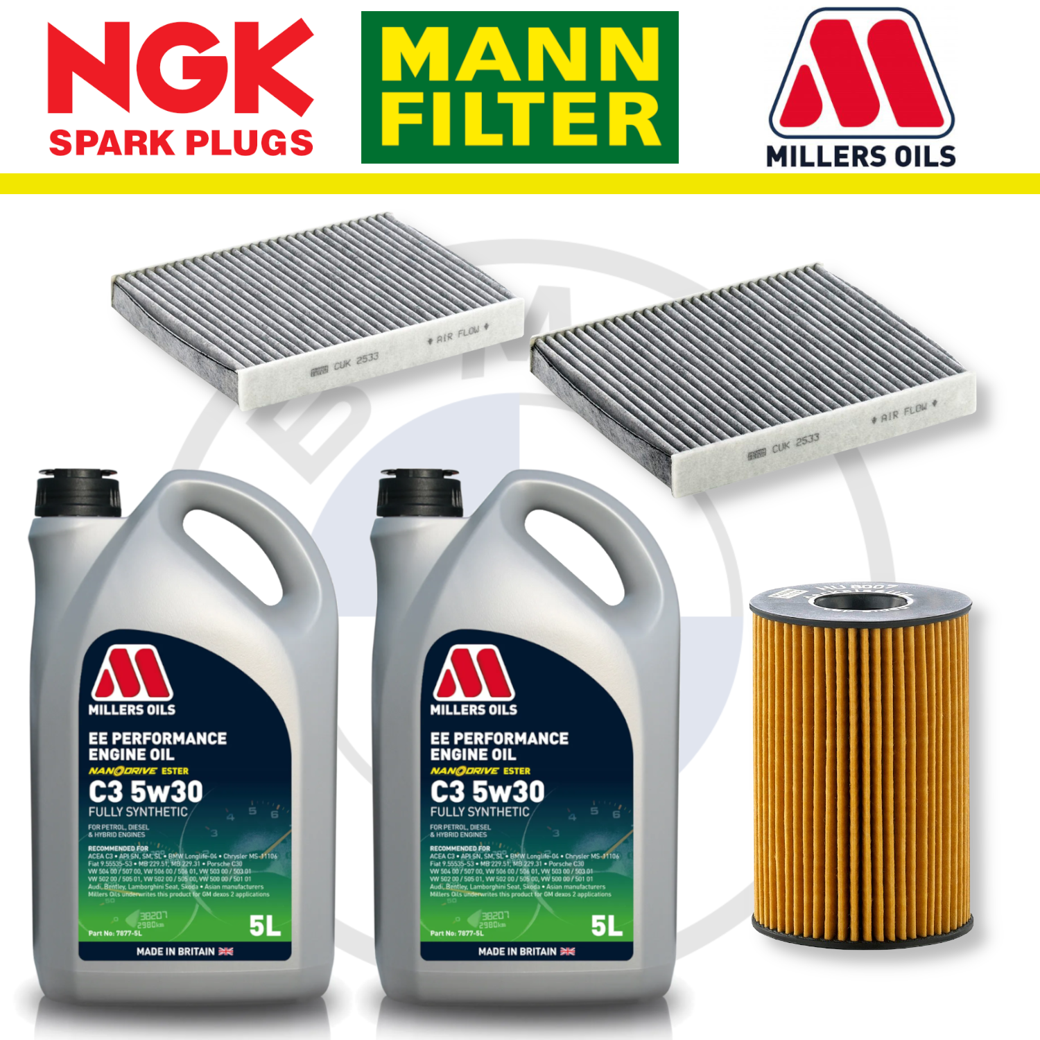 BMW M5 M6 S63 F10 F12 Home Service Pack - Millers Oil Premium