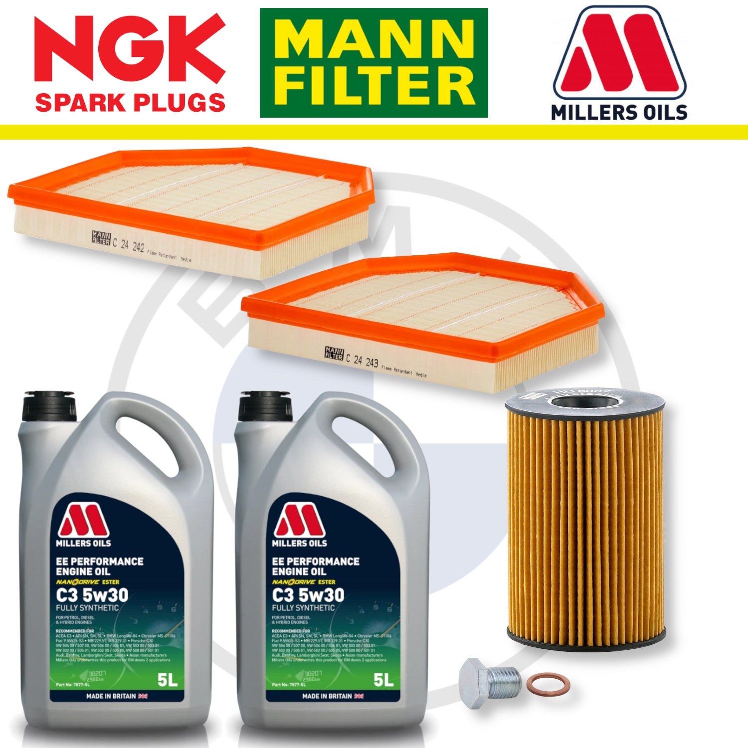 BMW M5 M6 S63 F10 F12 Home Service Pack - Millers Oil Premium