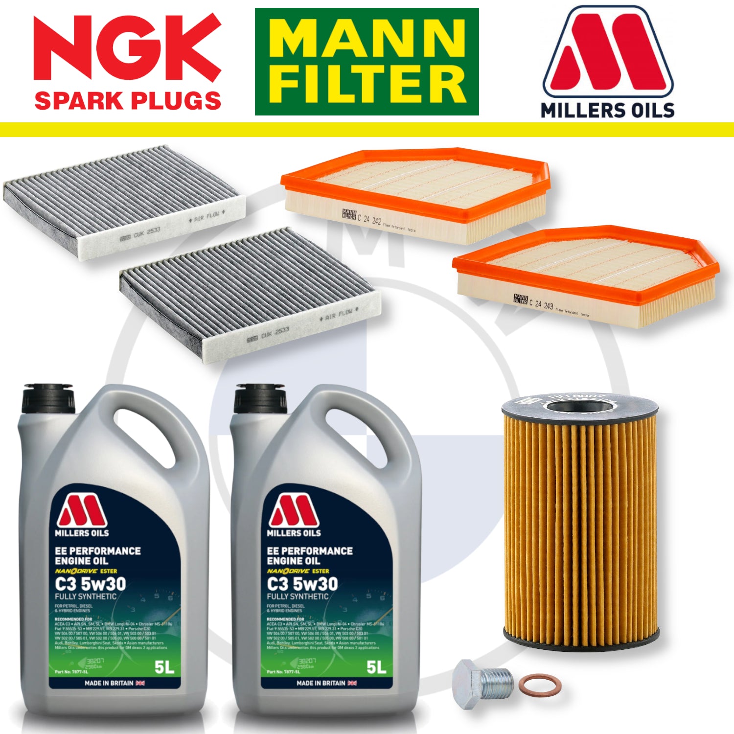 BMW M5 M6 S63 F10 F12 Home Service Pack - Millers Oil Premium