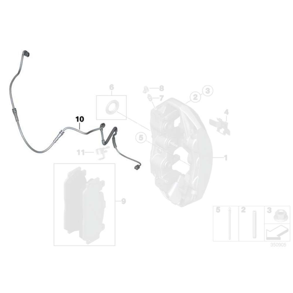 Genuine BMW Front Brake Pad Wear Sensor - BMW M5 F10 M6 F12/F13