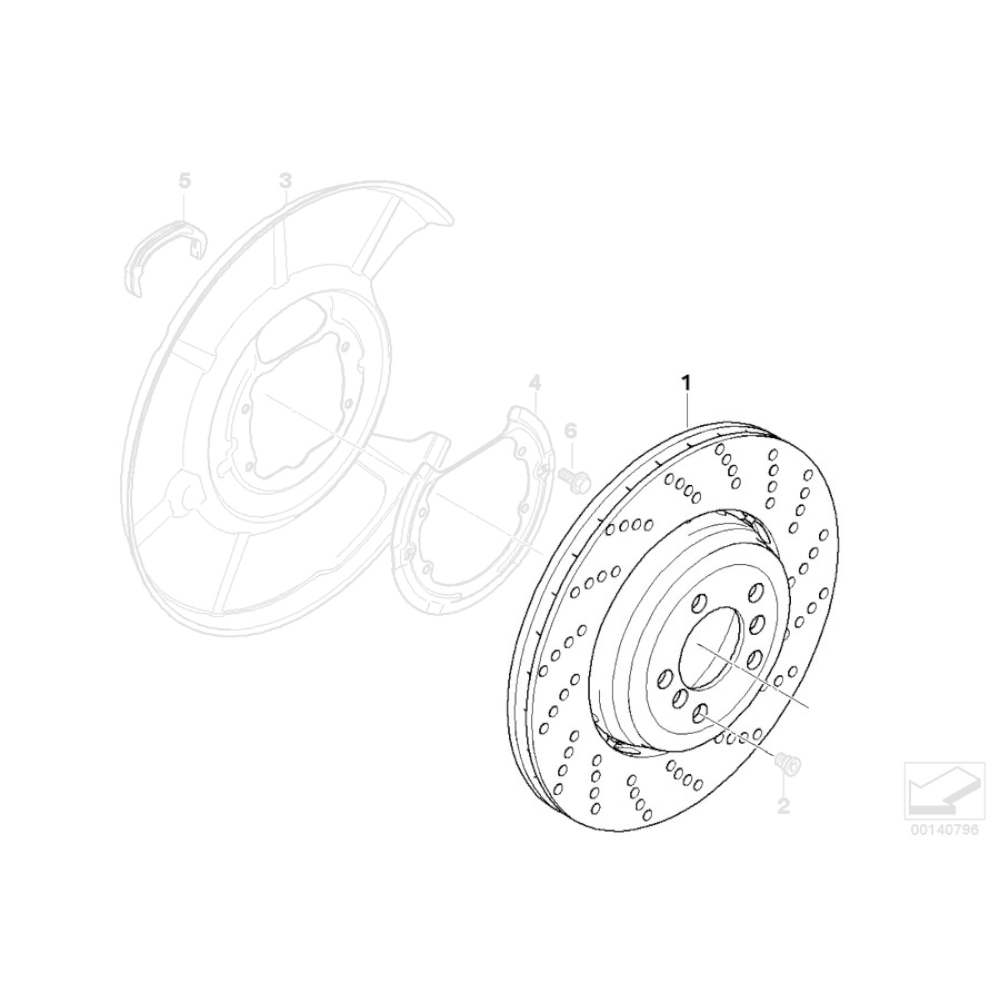 Disques de frein arrière d'origine BMW (2 pièces) - BMW M5 F10 M6 F12/F13