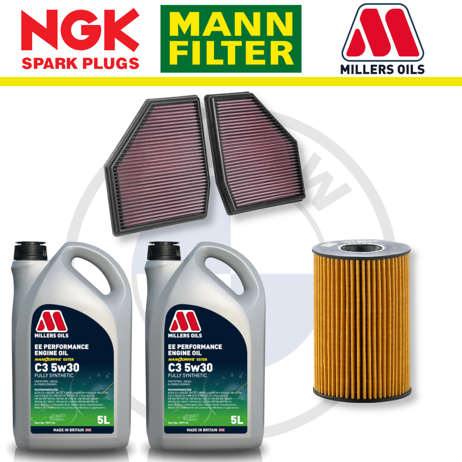 Paquete de servicio a domicilio para BMW M140i, M240i, B58, F20 y F22 - Millers Oil Premium