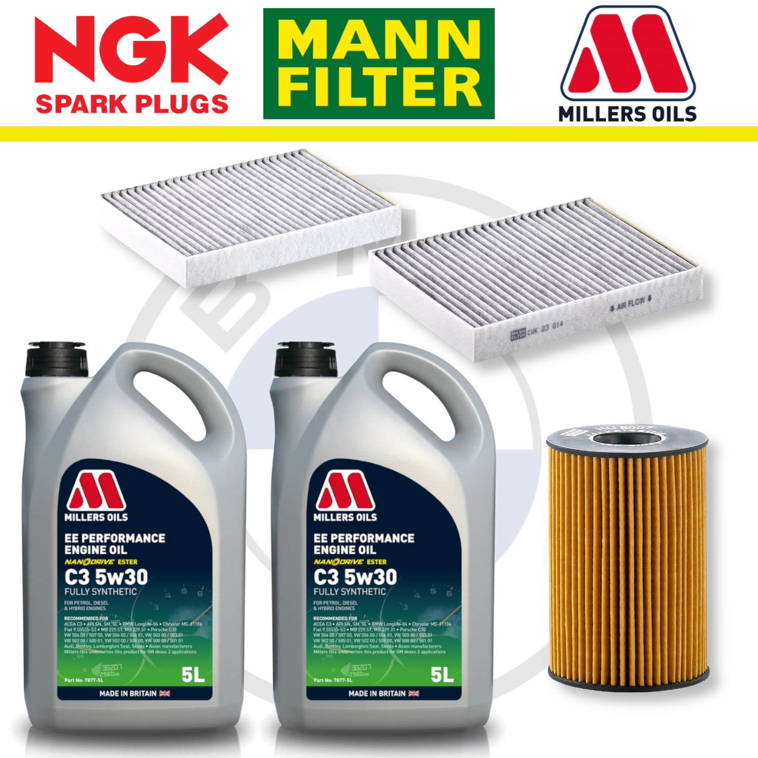 Paquete de servicio a domicilio para BMW M140i, M240i, B58, F20 y F22 - Millers Oil Premium