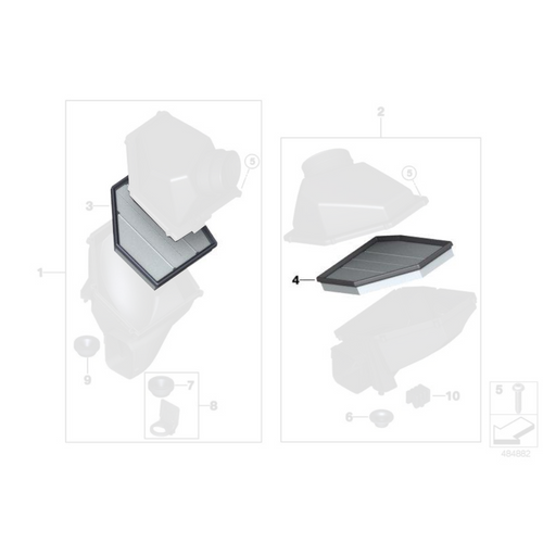 Filtre à air d'origine BMW - BMW S63 M5 F90 M8 F91/F92/F93